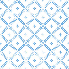 Vector Blue Geometric Pattern Seamless