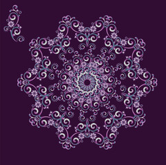 Vector Ethnic Floral Mandalas Circle