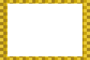 黄色のレンガのようなフレーム素材(透過)
