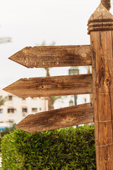 Fototapeta premium wooden signs in the park
