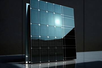 Eco-friendly solar power generation, generative AI illustration