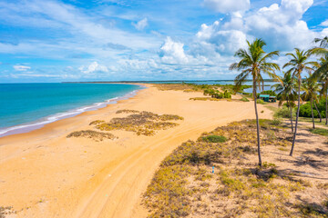 Aerial view of Kalpitiya beach in Sri Lanka