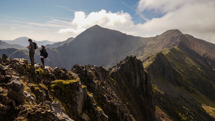 Snowdon mountain in the Snowdonia National Park in Gwynedd, Wales, UK.