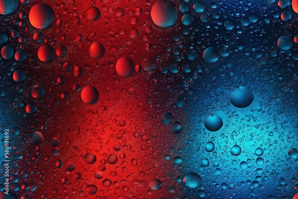 Aufkleber illustration of close-up view of raindrops on a windowpane created with generative ai technology