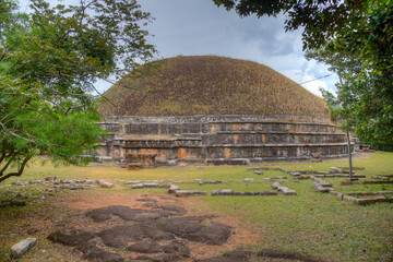 Kantaka Cetiya stupa at Mihintale buddhist site in Sri Lanka