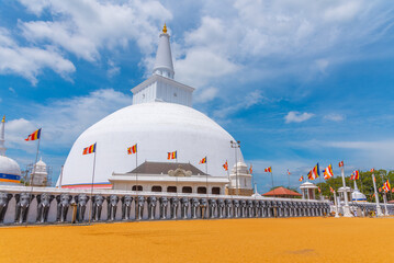 Ruwanweli Maha Seya stupa built in Anuradhapura, Sri Lanka