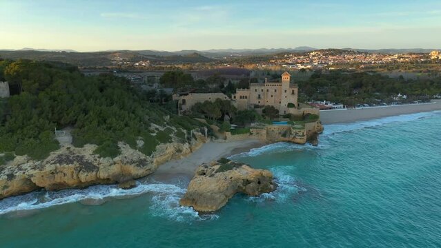 Sunset over Tamarit Castle, Tarragona, Spain