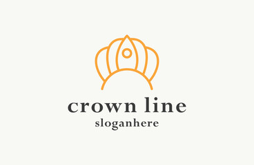 Obraz premium Crown Logo Royal King Queen abstract Logo design vector Template.