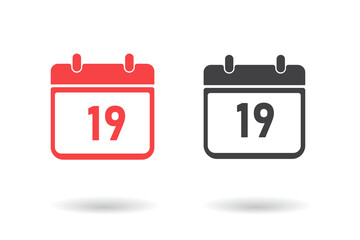 Calendar icon. Date time vector ilustration.