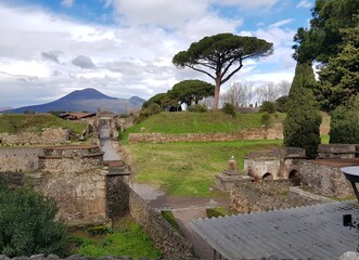 Fototapeta premium Archaeological excavations in the ancient city of Pompeii
