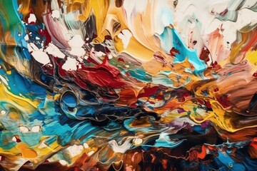vibrant and colorful abstract painting created with Generative AI technology