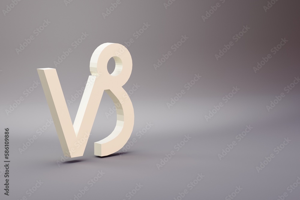 Aufkleber beautiful illustration zodiac virgo symbol icons on a bright pink background. 3d rendering illustrat