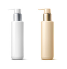 Pump bottle mockup. Cosmetic package blank template