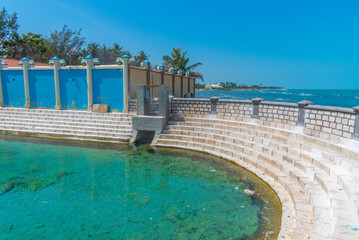 Keerimalai hot springs near Jaffna, Sri Lanka