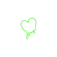 vector illustration of melting heart