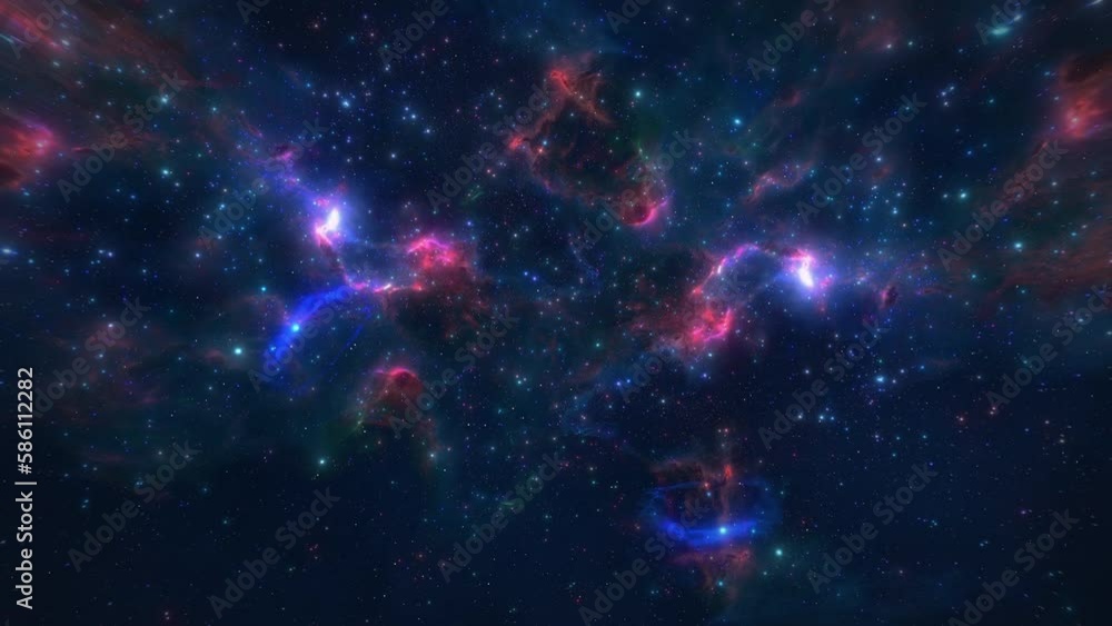 Wall mural nebula in space, colorful nebula in distant galaxy