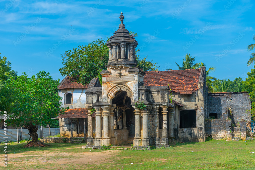 Sticker ruins of king sangiliyan's minister's residence at jaffna, sri lanka