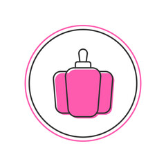 Filled outline Bell pepper or sweet capsicum icon isolated on white background. Vector