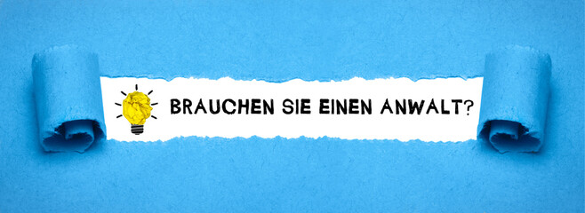 Brauchen Sie einen Anwalt?	
