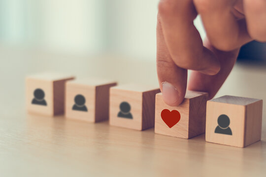 Increasing customer loyalty concept. Developing strategies to create relationships with customers and build trust. By understanding customer needs and providing values.