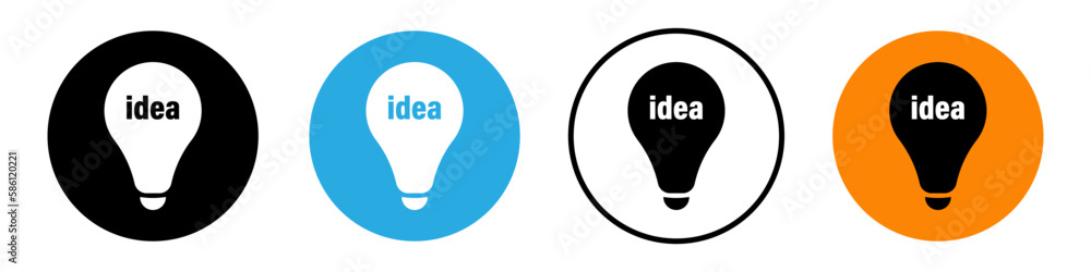 Poster idea in a lightbulb shape. creative idea. new ideas. business thinking. lightbulb. vector