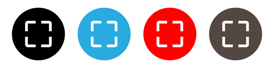 Focus on camera. Camera frame. Square frame. Focusing. Vector