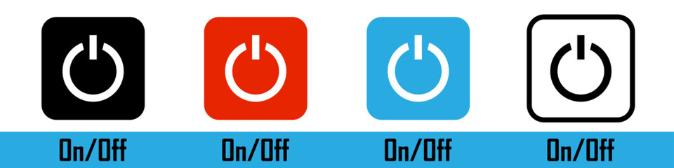 On/off button. Switch. Vector