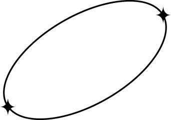 Oval linear borders, minimal elements in modern minimalist style