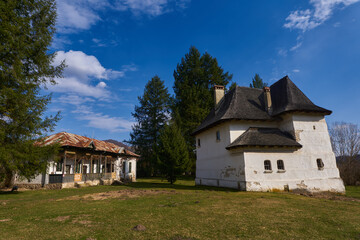 Fototapeta na wymiar The Cula from Maldaresti, Romania, a fortress manor