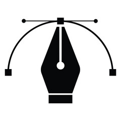 pen tool cursor,vector computer grafhics.logo for designeror illustrator.design icon.the curve control points.