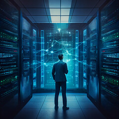 person in a center technology generative ai