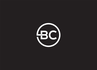 alphabet letters icon BC logo design © Raju