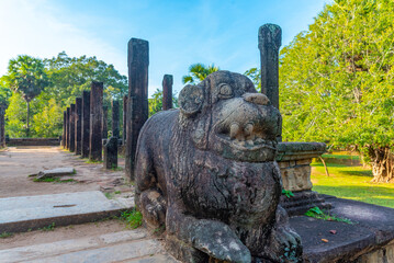 Council chamber at the royal palace at Polonnaruwa, Sri Lanka