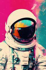 astronaut abstract, generative AI