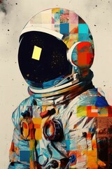 astronaut abstract, generative AI