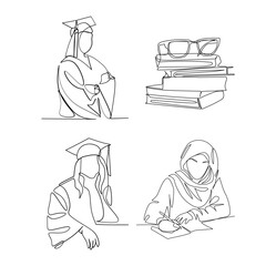 Students vector illustration