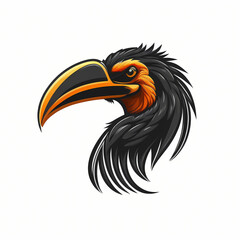 Fototapeta premium Hornbill Logo. Generative AI