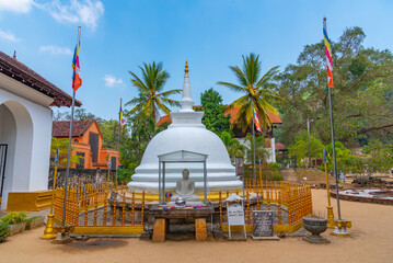 Religious complex in front of the Temple of the sacred tooth relic in Kandy, Sri Lanka