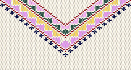 indigenous retro knitting patterns, Festive Sweater Design. Seamless Knitted Pattern