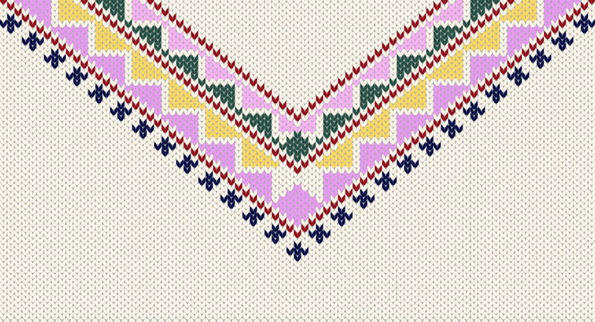 indigenous retro knitting patterns, Festive Sweater Design. Seamless Knitted Pattern