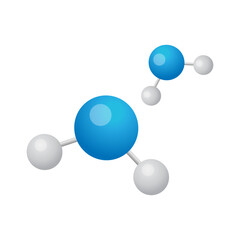 Flat Molecule Illustration