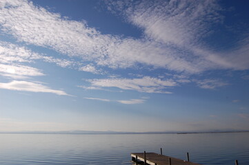 the pier in the lake