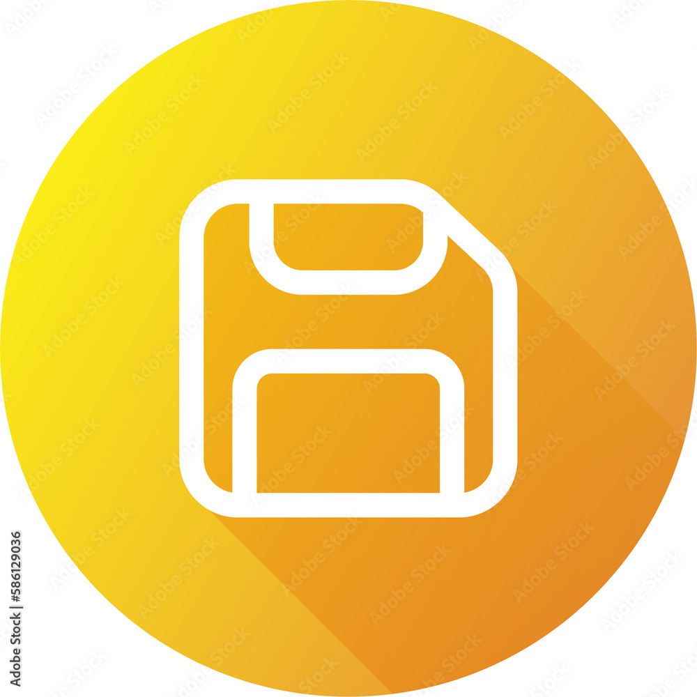 Poster disk icon in flat design style. floppy disk sign for storage.