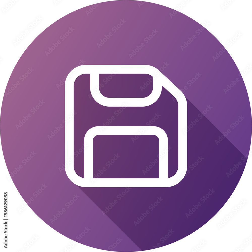 Poster disk icon in flat design style. floppy disk sign for storage.
