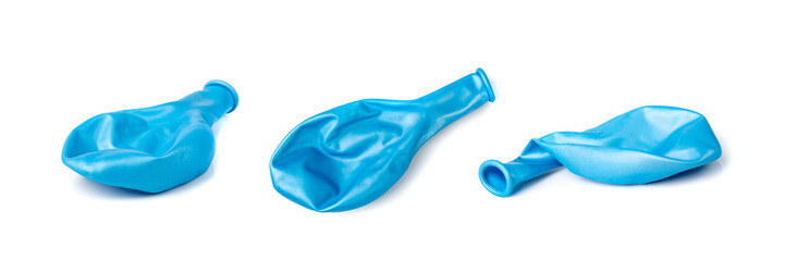 Popped Balloon Isolated, Deflated Ball, Burst Ballon, Popped Balloon on White Background