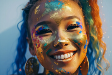 Colorful Expression of Joyous Smiles, Generative Ai