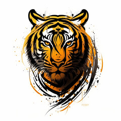 Tiger Head Logo. Generative AI