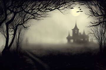 Halloween spooky background.