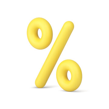 Sale discount percentage symbol 3d icon shopping retail commerce financial deal isometric vector