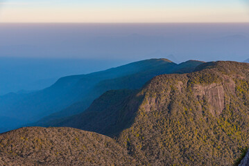 Sunrise view over Sri Lanka from Adam's peak
